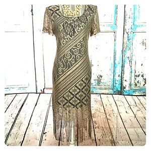 Bronze Fringed dress